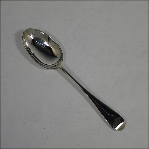 A very handsome Antique Victorian Sterling Silver christening set, having a fork and spoon, all in the plain Old English pattern, and all sitting in their original red satin and maroon velvet-lined presentation box. Made by Jackson and Fullerton of London in 1899. The dimensions of this fine hand-made antique silver christening set are length of spoon 16 cms (6.3 inches), with a total weight of approx. 60g (2 troy ounces).