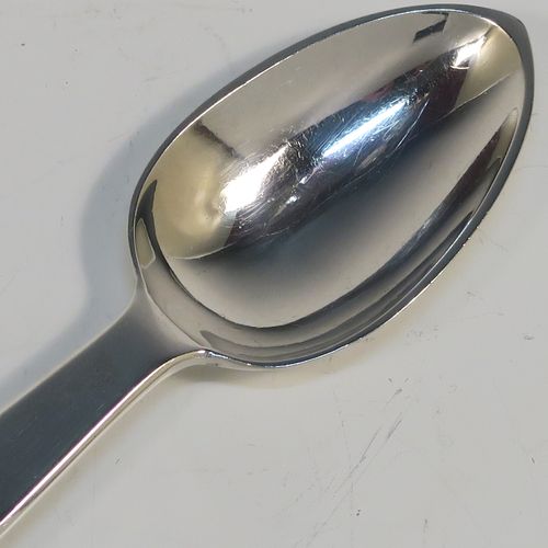 A rare Antique Victorian Sterling Silver double bowled medicine spoon, having a very plain body with oval bowls. This elegant antique silver double-bowled medicine spoon was made by Henry Holland of London in 1870. The dimensions of this fine hand-made antique silver medicine spoon are length 13.5cms (5.3 inches), and it weighs approx. 29g (0.9 troy ounces).