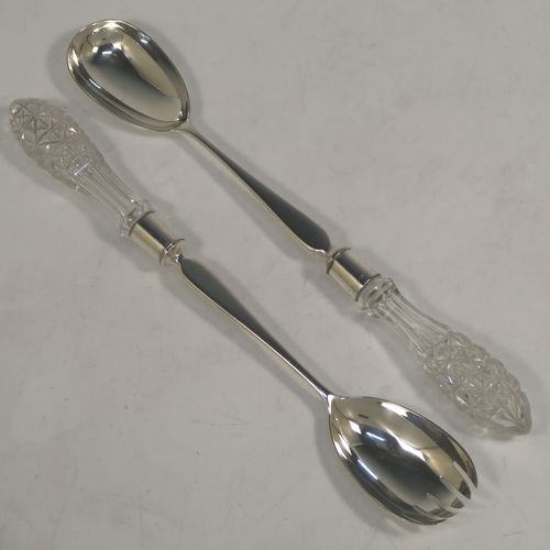 Antique Silver Salad Servers