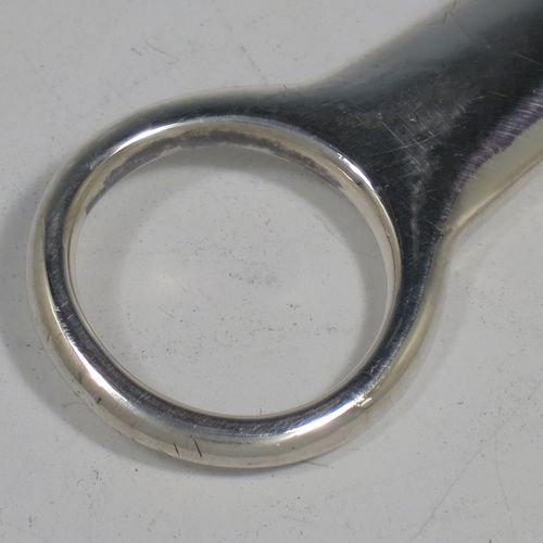 A handsome Antique Georgian Sterling Silver meat or game bird skewer, having a very plain tapering body with a ring handle. Made by Smith and Fern of London in 1787. The dimensions of this fine hand-made antique silver game bird or meat skewer are length 28 cms (11 inches), and it weighs approx. 70g (2.3 troy ounces).    